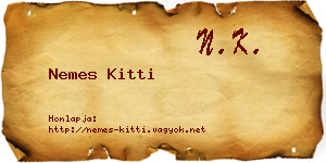 Nemes Kitti névjegykártya